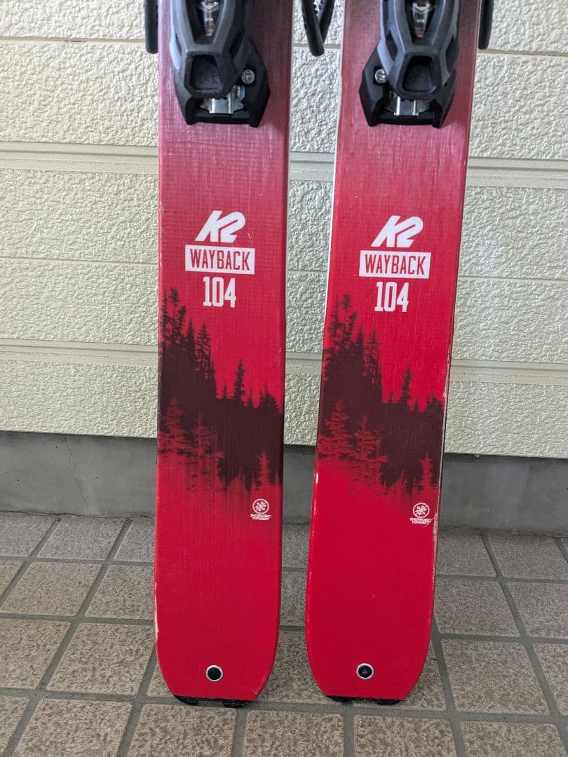 K2 Wayback 104 スキー板 赤 スポーツ リフト券 雪 ゲレンデ - メルカリ