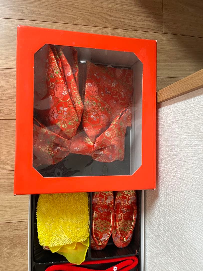 七五三 7歳 （花柄着物、長襦袢、帯、草履付き）の通販｜www