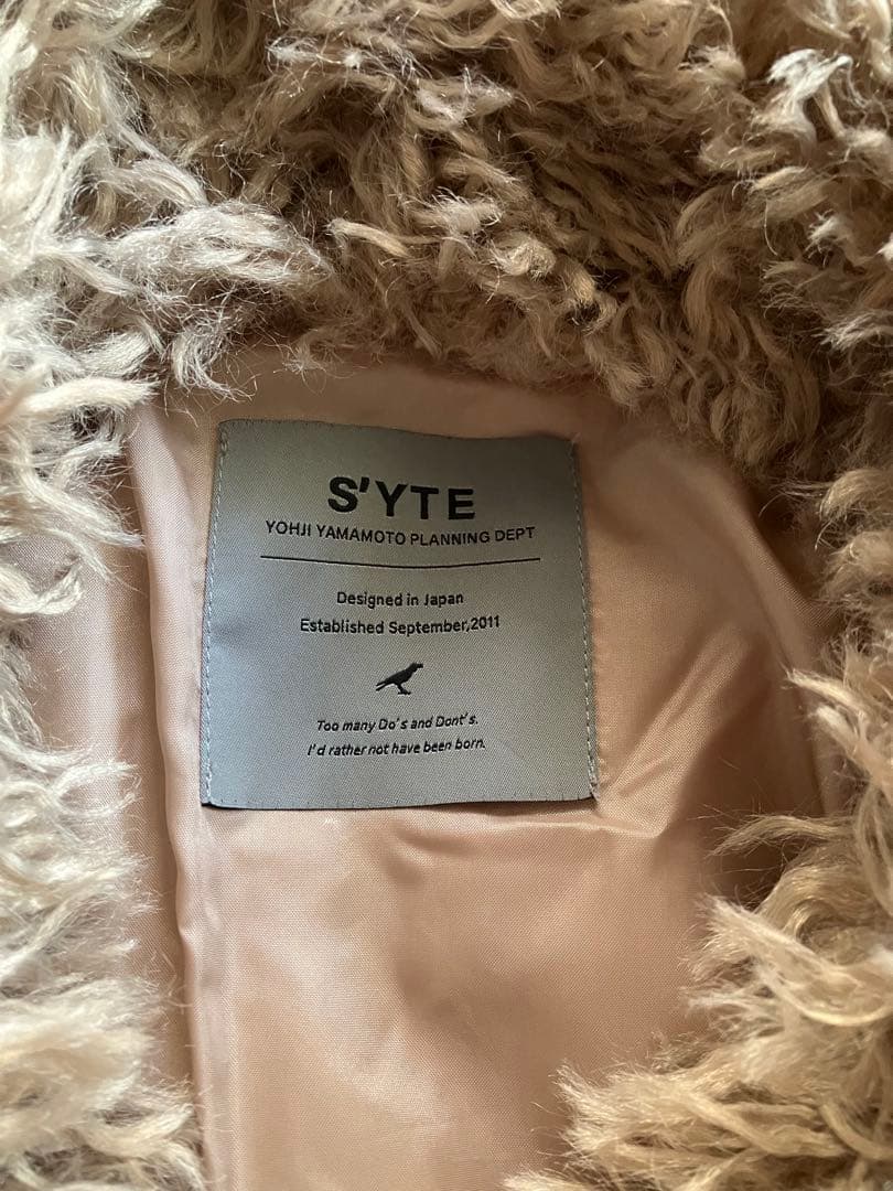 yohji yamamoto s'yte プードルファーコート - メルカリ