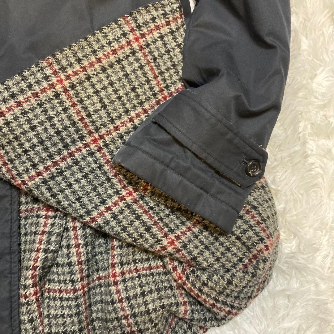 レア】コムデギャルソン 2003AW 田中オム 千鳥格子 ステンカラーコート