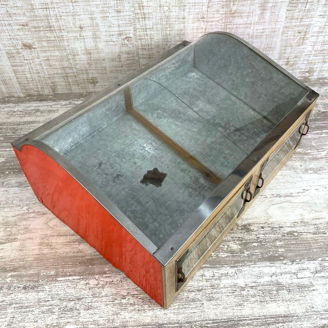 昭和レトロ 駄菓子屋ガラスケース ショーケース 陳列棚 ビンテージ 古家具