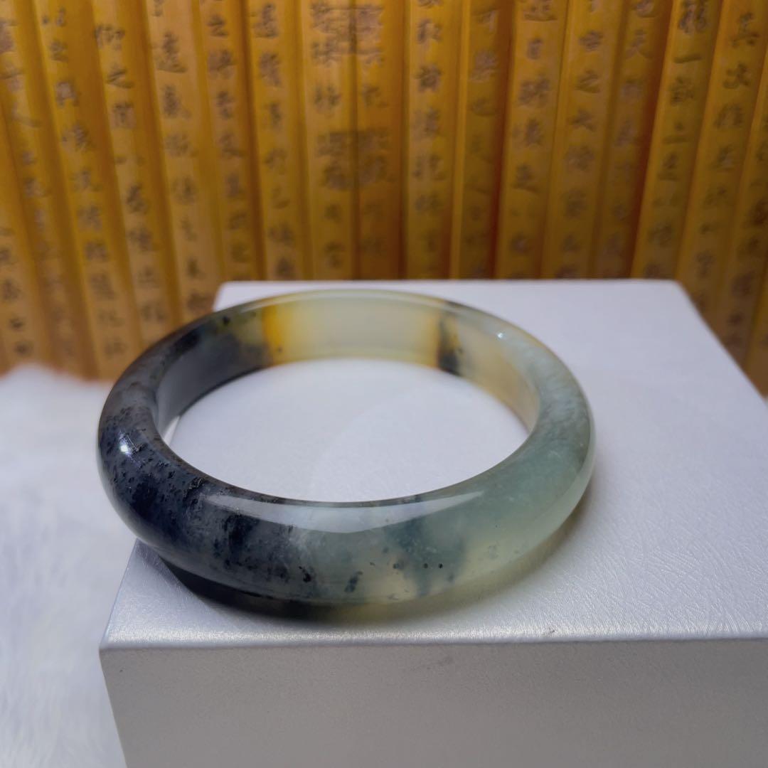 （56.7mm）天然石【❤️岫玉-玉石王-花玉】 軟玉/翡翠/パワーストーン