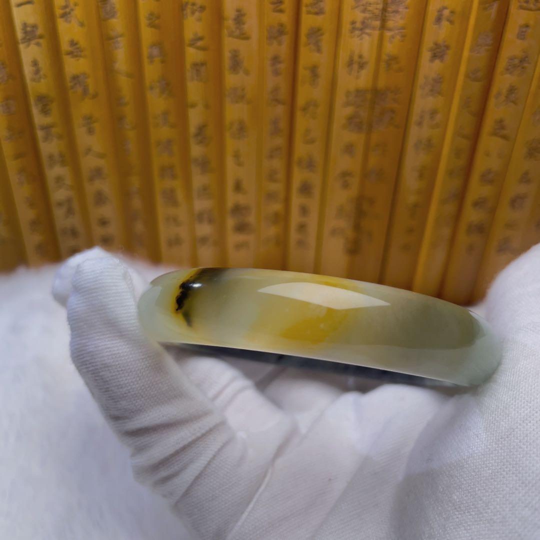 （56.7mm）天然石【❤️岫玉-玉石王-花玉】 軟玉/翡翠/パワーストーン