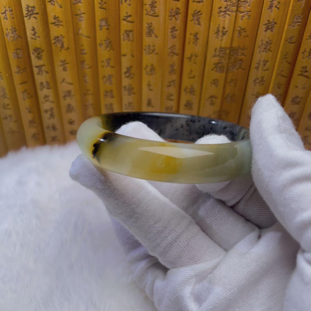 （56.7mm）天然石【❤️岫玉-玉石王-花玉】 軟玉/翡翠/パワーストーン