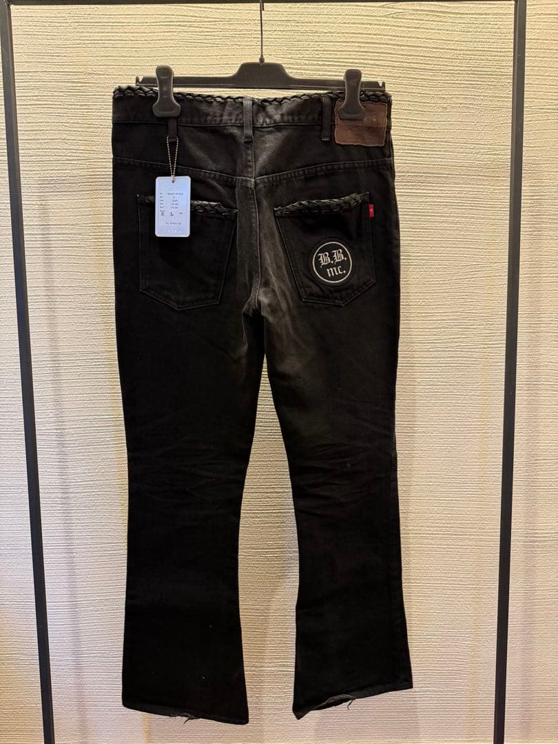 00s back bone leather sp flare denim デニム - メルカリ