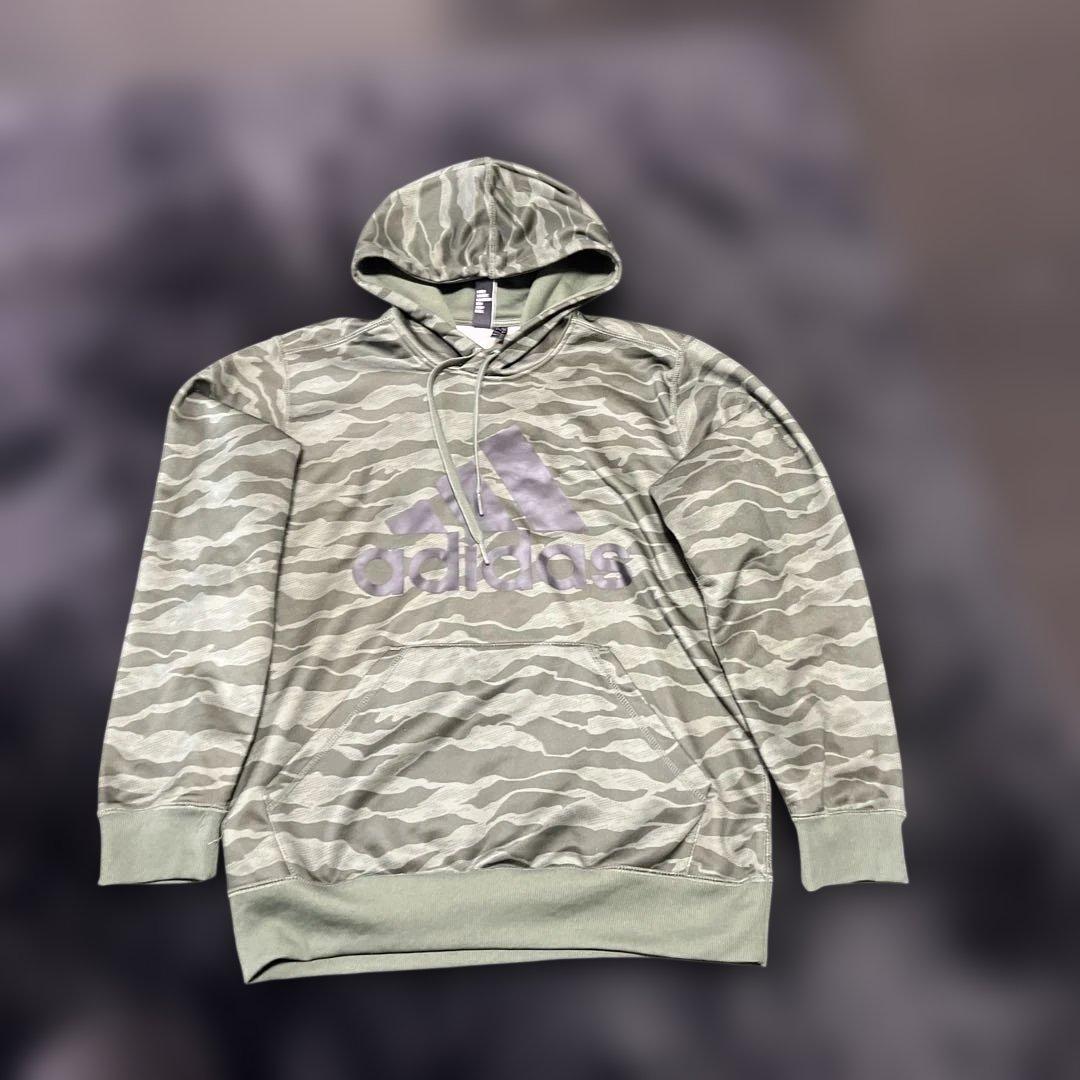 adidas 迷彩柄 フード付きスウェット M - メルカリ