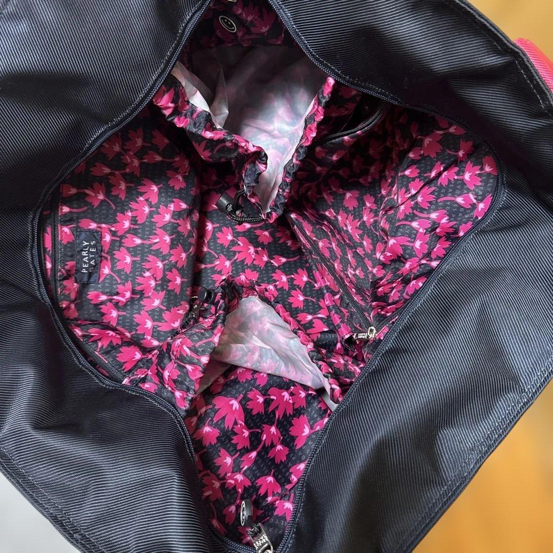 PEARLY GATES 大容量トートバッグ さくらシリーズ ブラック/レッド