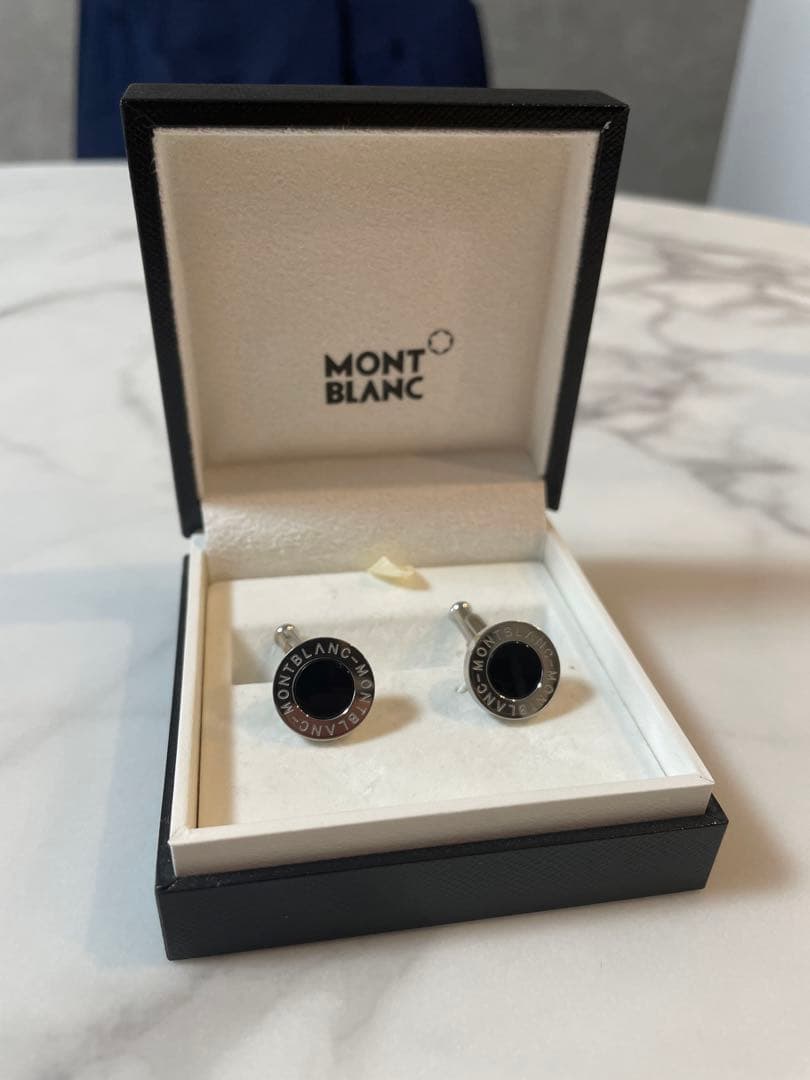 MONTBLANC モンブラン シルバー×ブラック カフリンクス