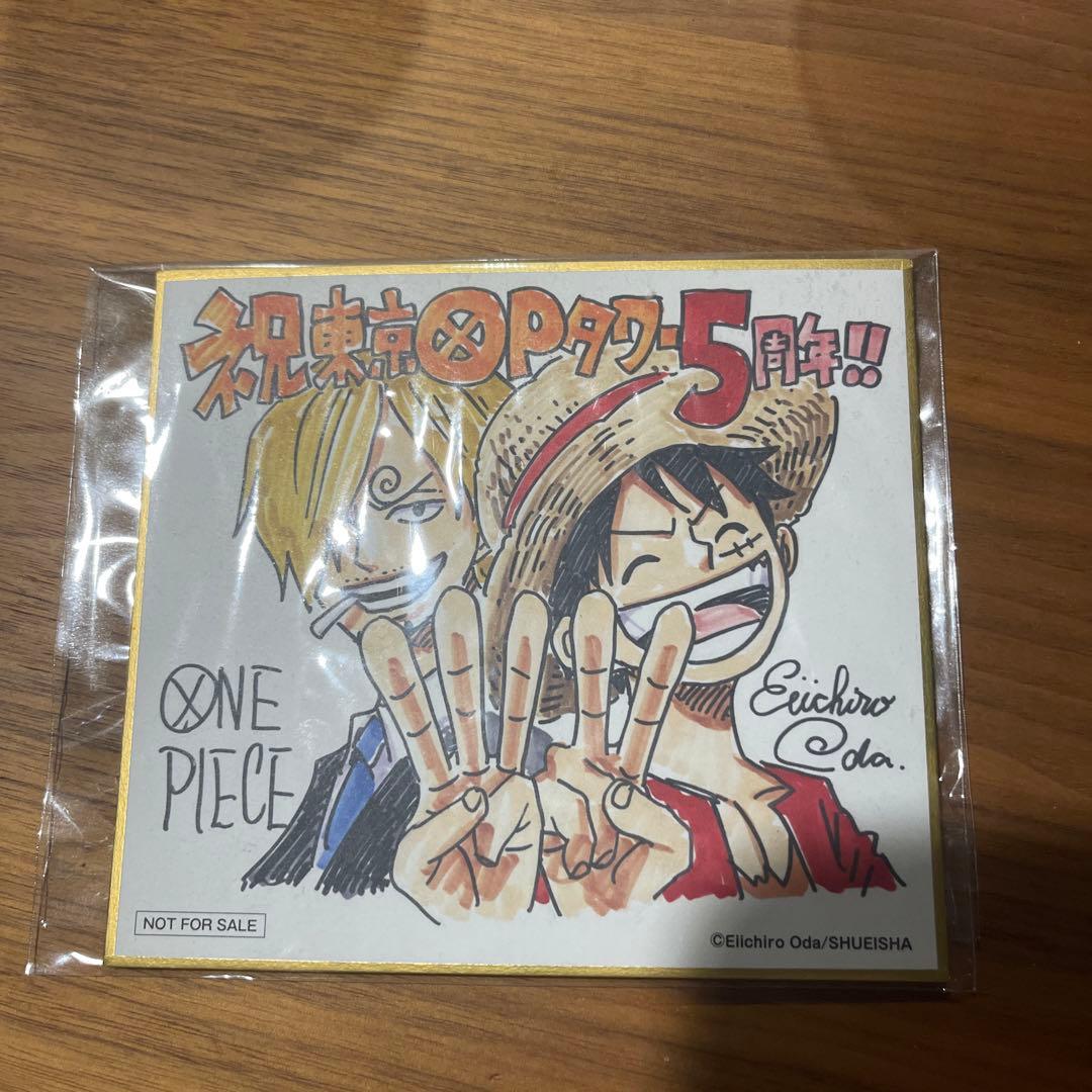 ONE PIECE 東京ワンピースタワー 5周年 ミニ色紙 - メルカリ