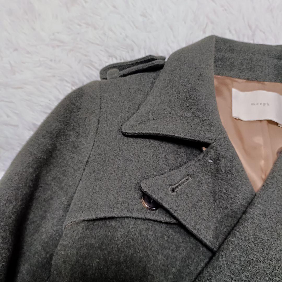 merph メルフ ウール チェスターコート カーキ サイズⅡ メンズ