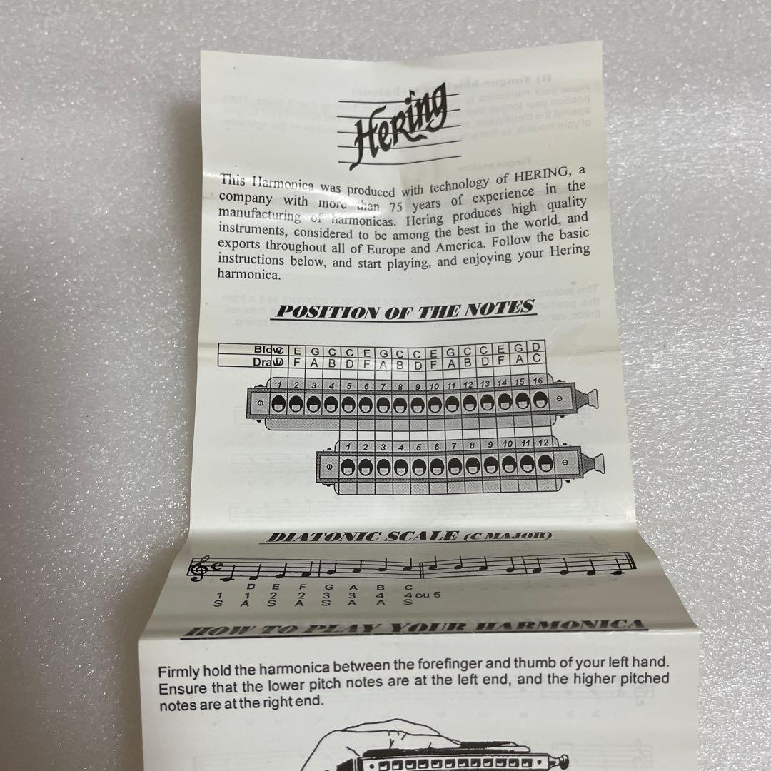 Hering 5164 Chromatic ハーモニカ C調16穴64音