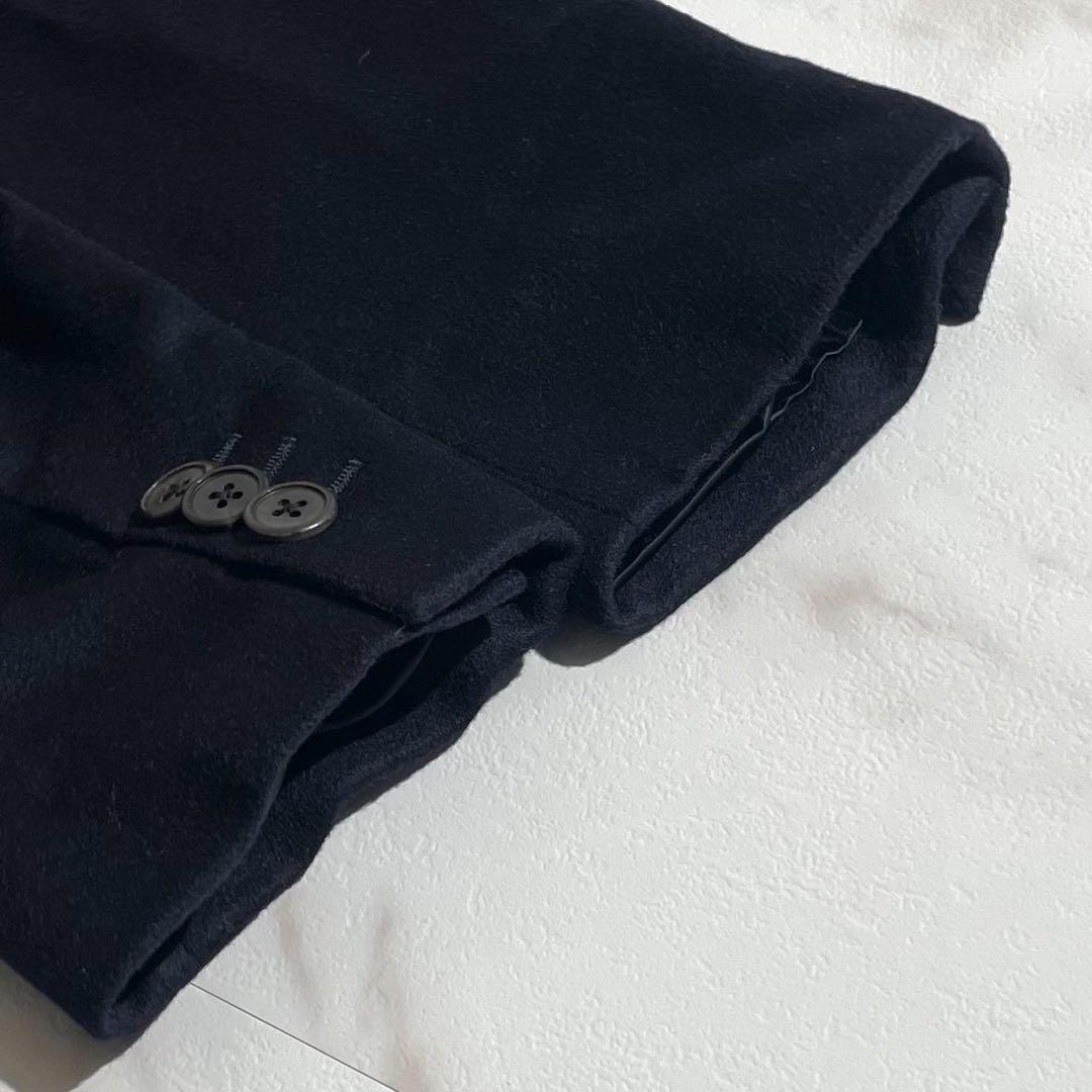 カシミヤ100% 極美品 PRADA チェスターコート ネイビー 【166】