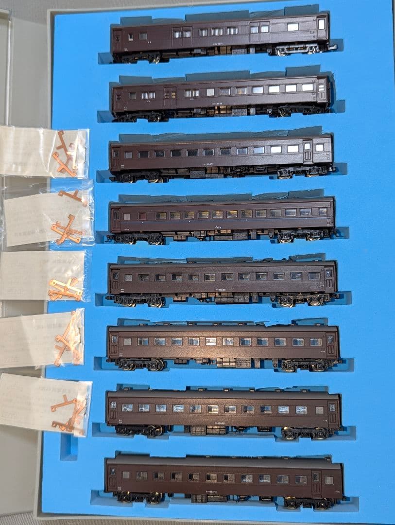 KATO　旧客車 茶色 ８両セット　２両室内灯点灯　ケース付き KATO 旧客車 茶色 8両セット 2両室内灯点灯 ケース付き KATO 旧客車