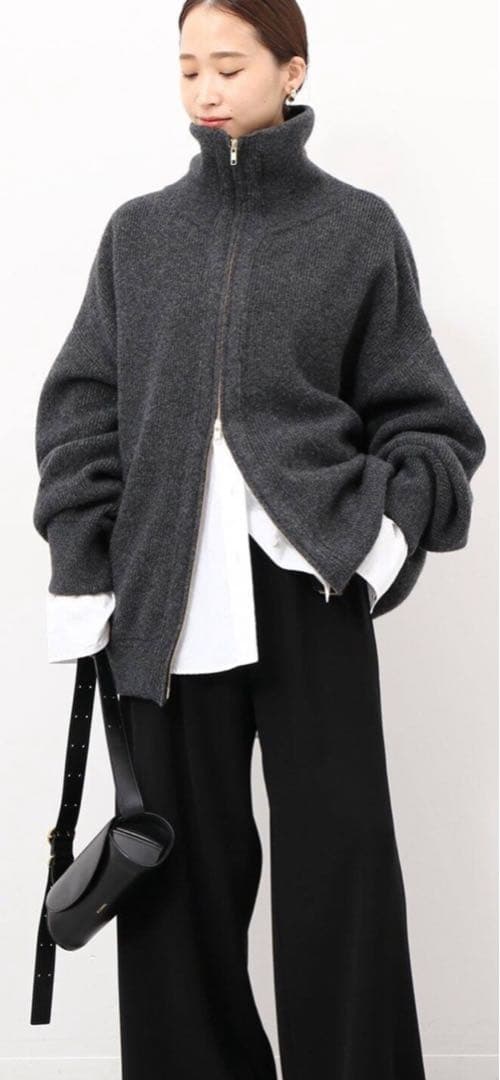 美品☆Deuxieme Classe OLBIA RIB ジップブルゾングレー