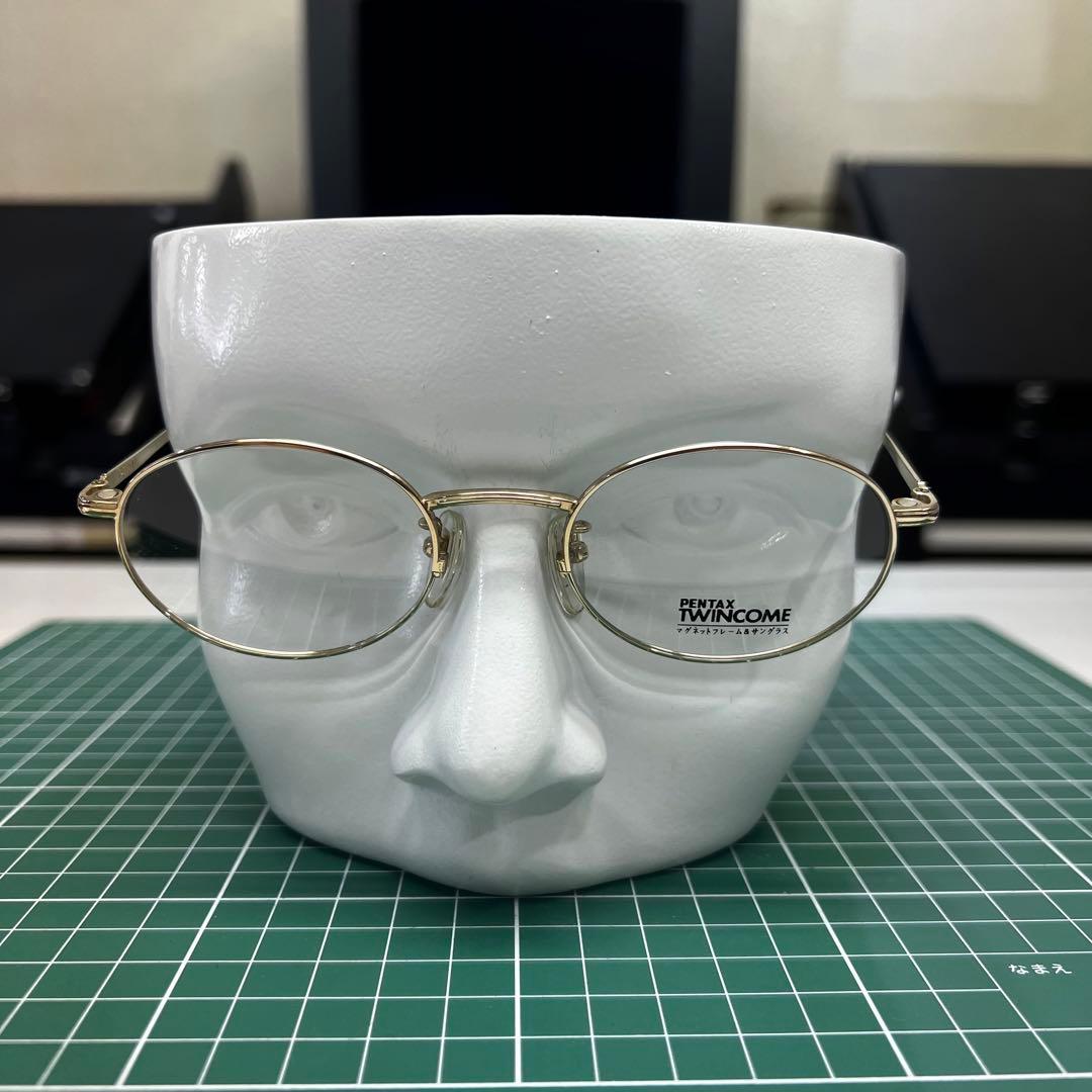 ヴィンテージ PENTAX TWINCOME 前掛サングラス付き メガネフレーム