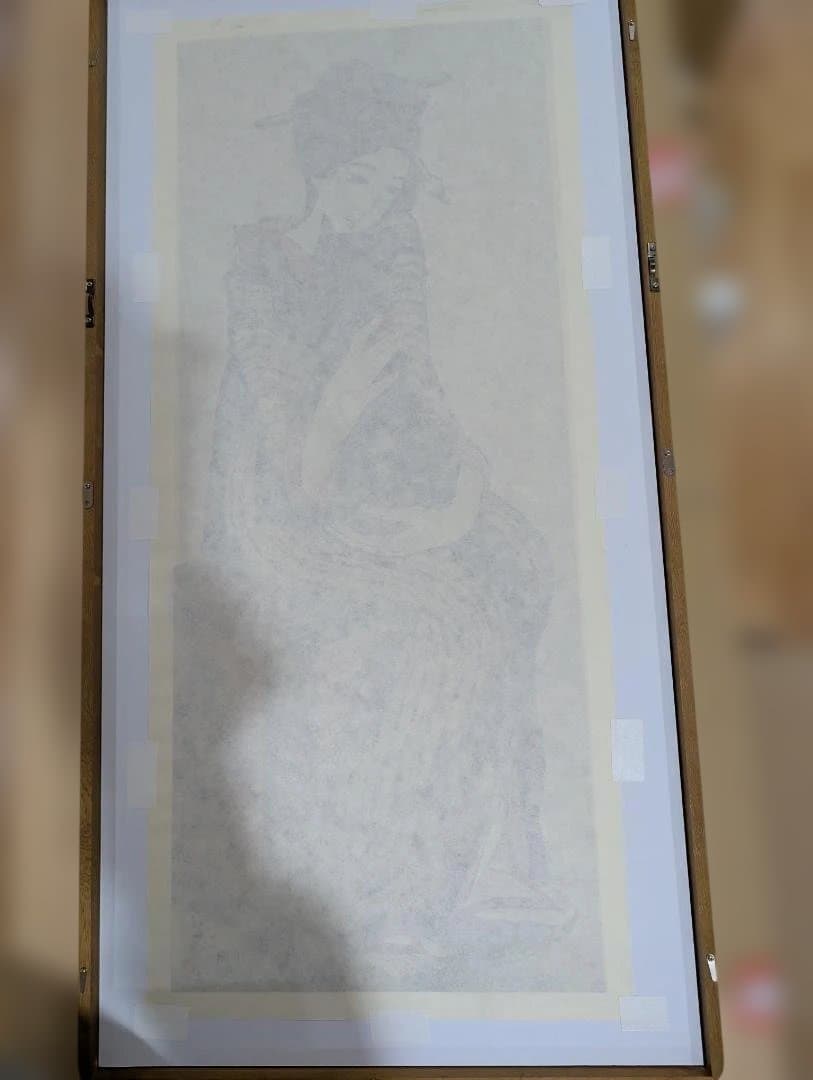 竹久夢二 黒船屋 木版画 版画 リトグラフ額縁外寸930×475㎜ 300部限定