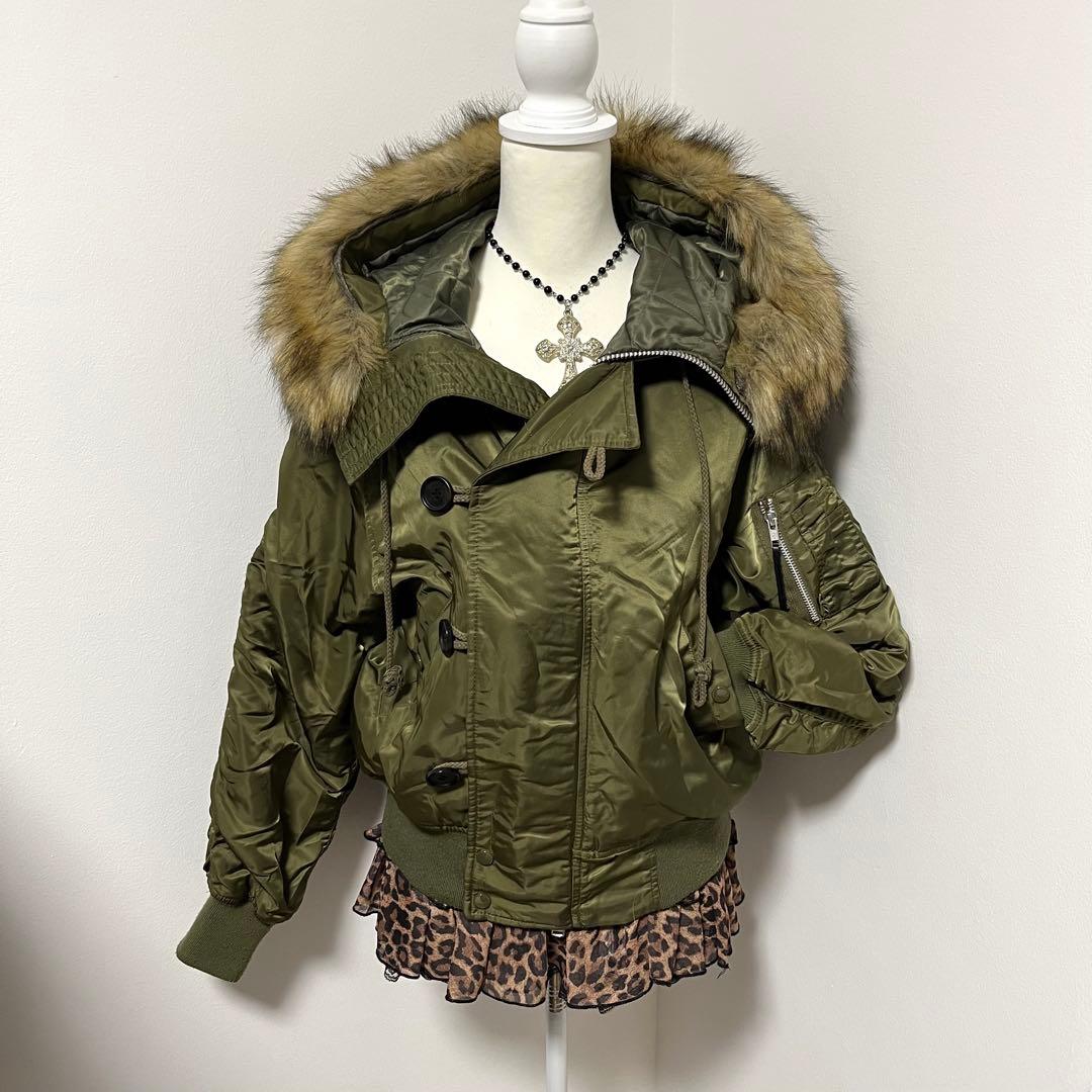 着画あり JEANASIS ジーナシス N-2B ミリタリー 短丈 カーキ - メルカリ