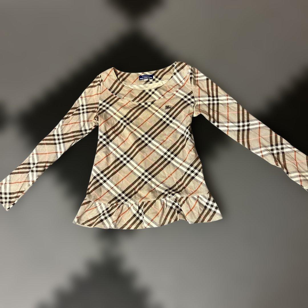 ♡バーバリーブルーレーベル カットソー フリル ノバチェック