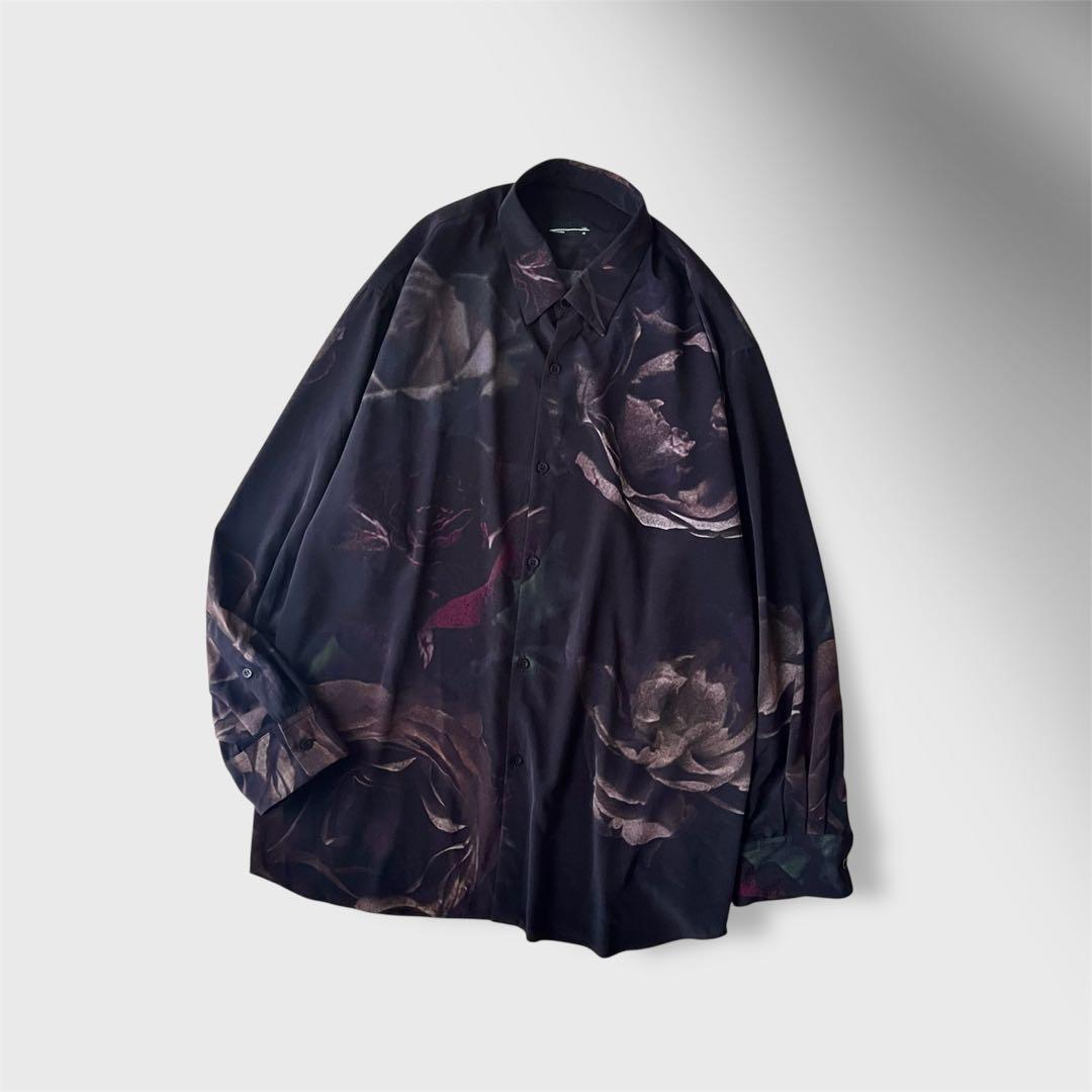 美品 LAD MUSICIAN ローズ ビックシャツ レッド 46 sample LAD MUSICIAN(ラッドミュージシャン) - DECHINE OPEN COLLAR SHIRT – Area