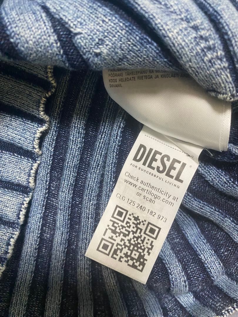 DIESEL XSチューブトップ ベアトップ インディゴニット