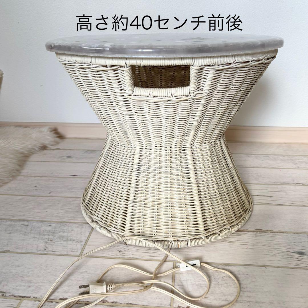 《SALE価格》シェル ラタンテーブル　希少　アンティーク　サイドテーブル