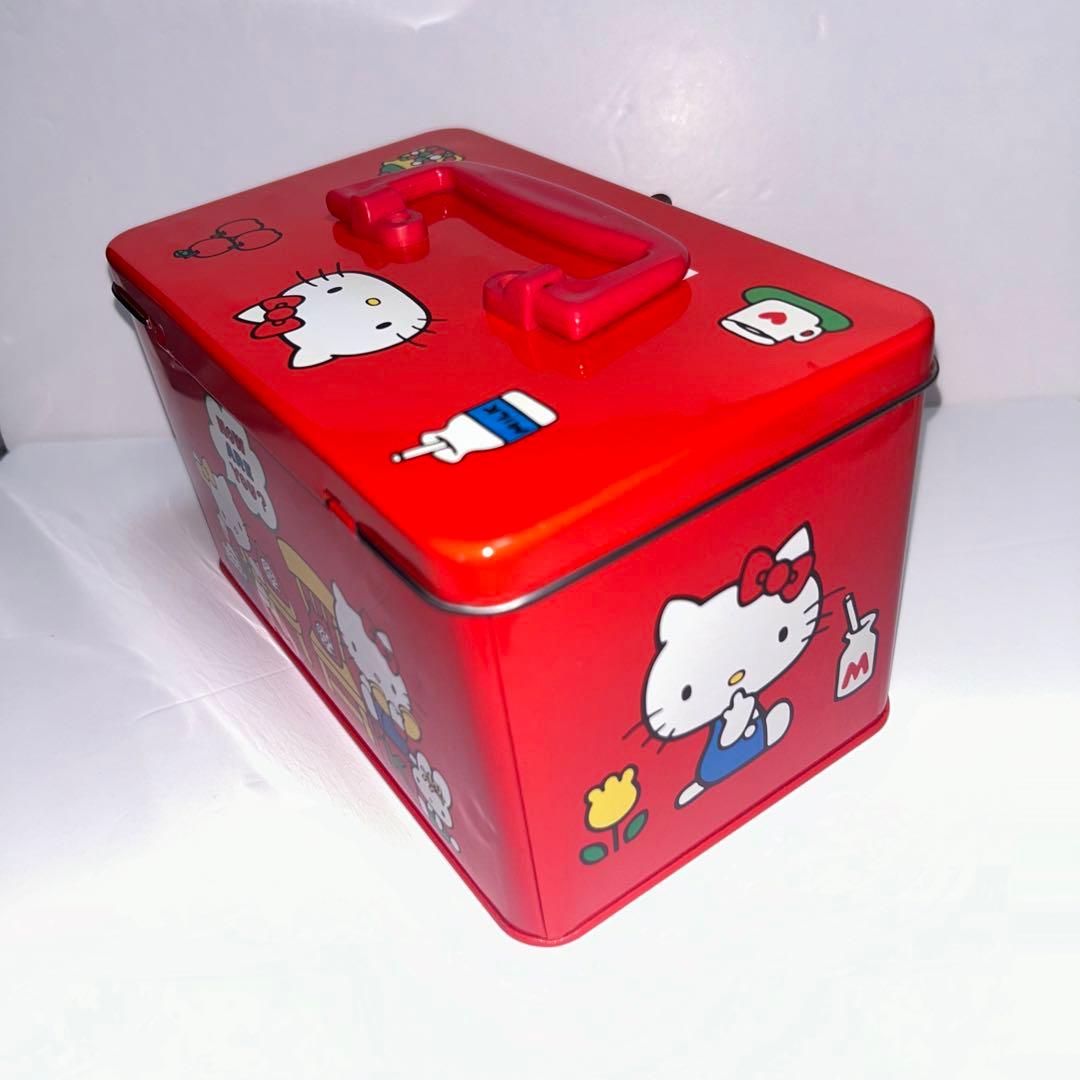 ハローキティ キティちゃん レトロ お菓子缶 缶 バッグ 小物入れ