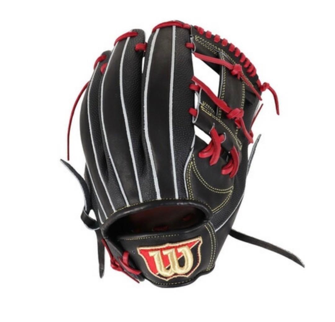 Wilson 軟式グローブ ブラック/レッド 87型 - メルカリ