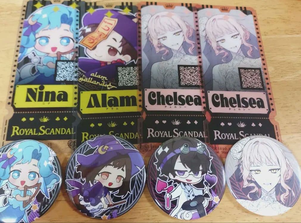 ロイスキャ RoyalScandal ハロウィン 缶バッジ・チケット風カード