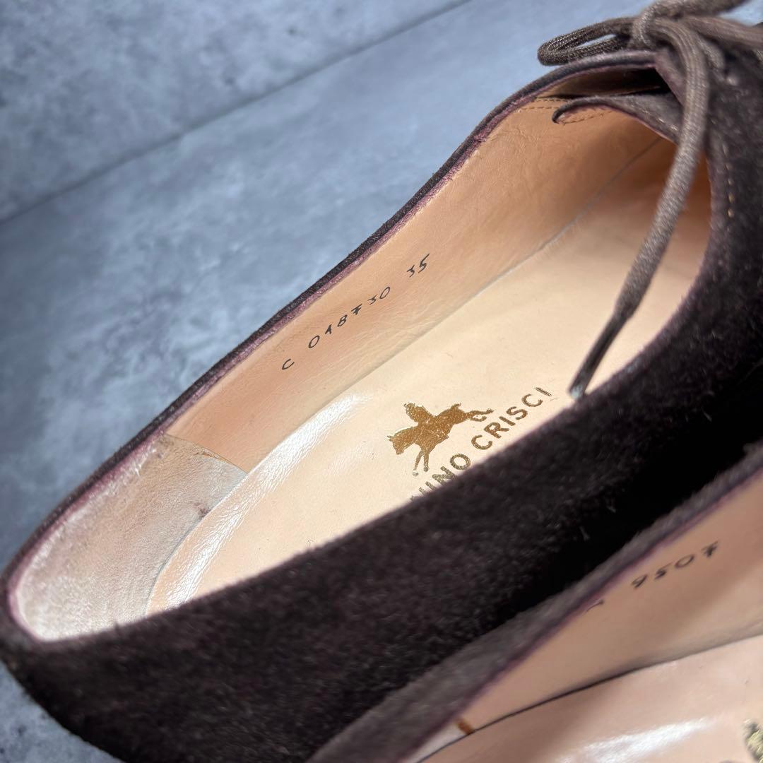 極美品✨TANINO CRISCI 本革 スエード×クロコ レースアップシューズ