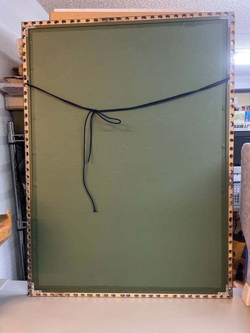 カトラン 黄色と黒の背景のインドバラ リトグラフ - メルカリ