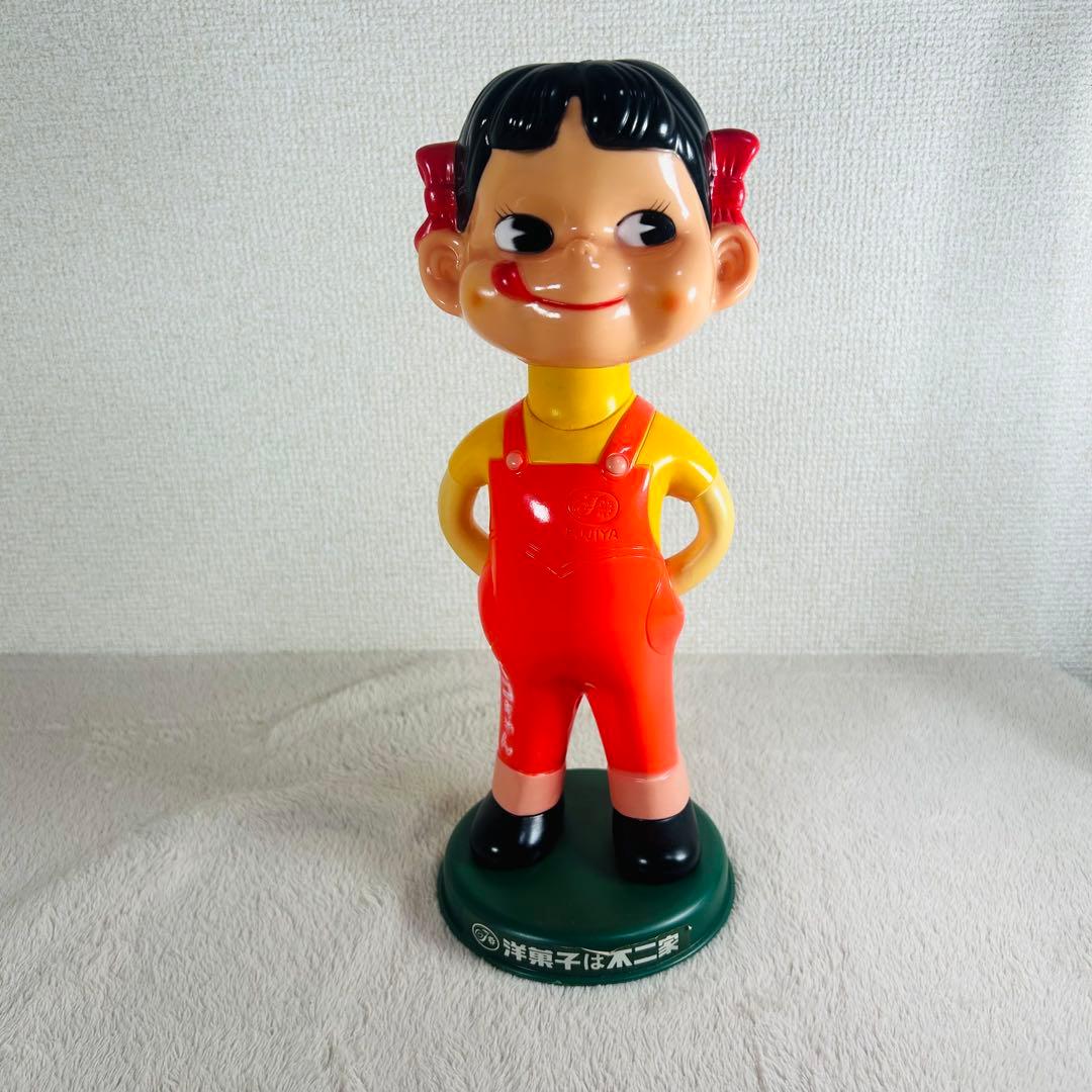 超希少美品】不二家 首ふりペコちゃん ソフビフィギア スプリング