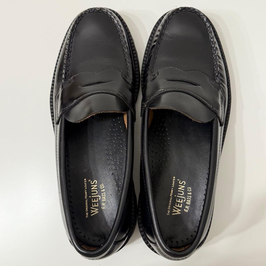 美品✨ G.H.BASS WEEJUNS ローファー 厚底ソール 本革 黒