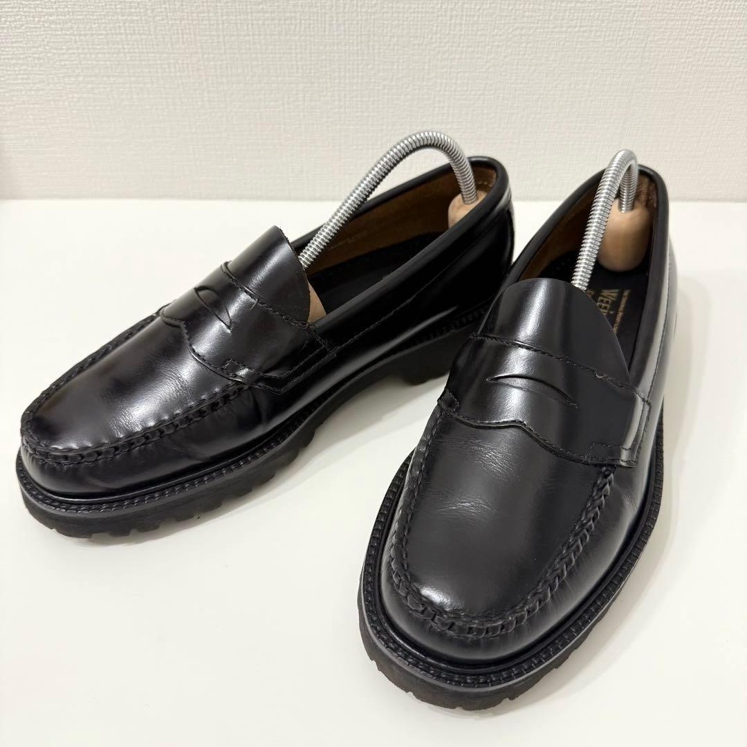 美品✨ G.H.BASS WEEJUNS ローファー 厚底ソール 本革 黒
