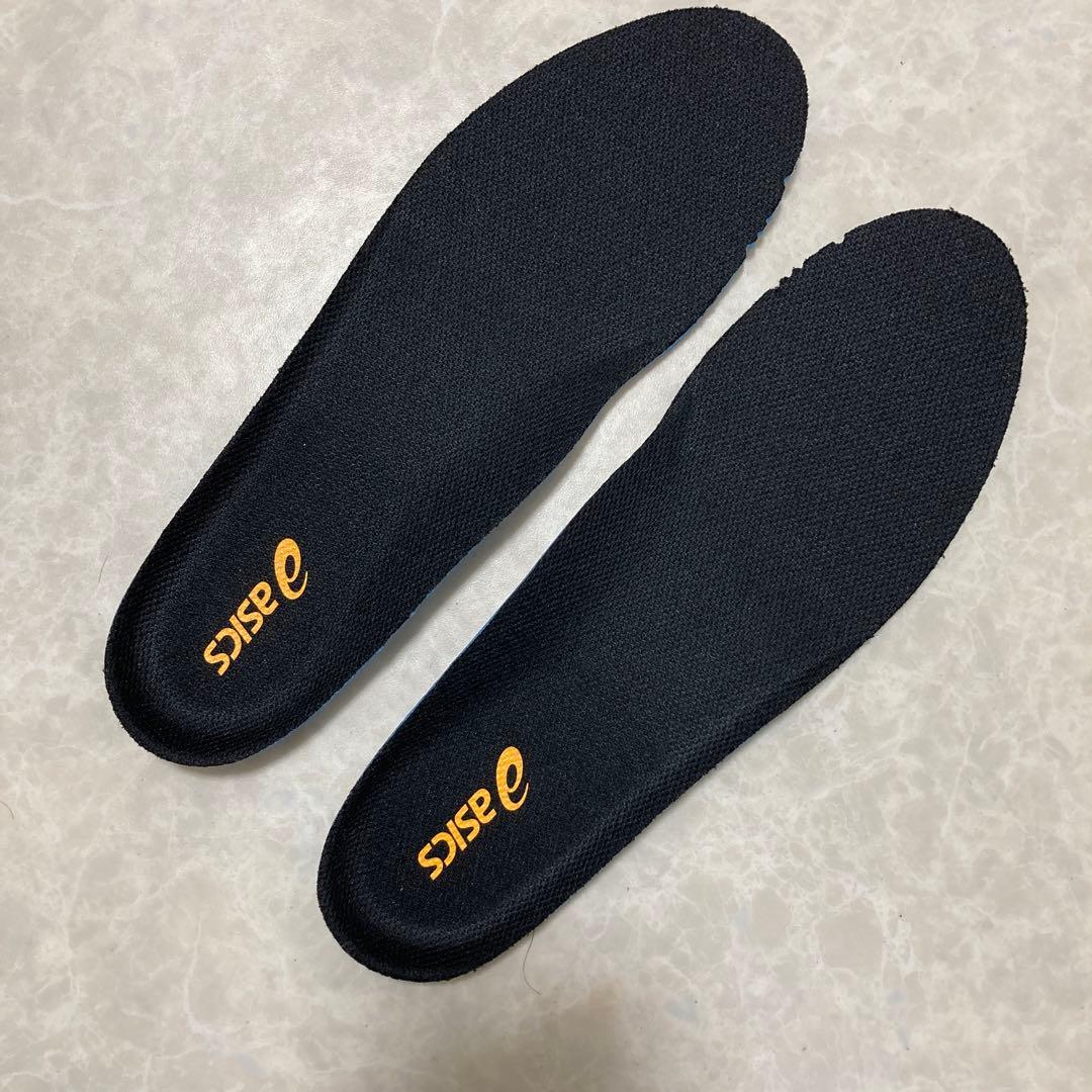 美品asics COURT FF 2 OC 25.5cm ネイビー/オレンジ