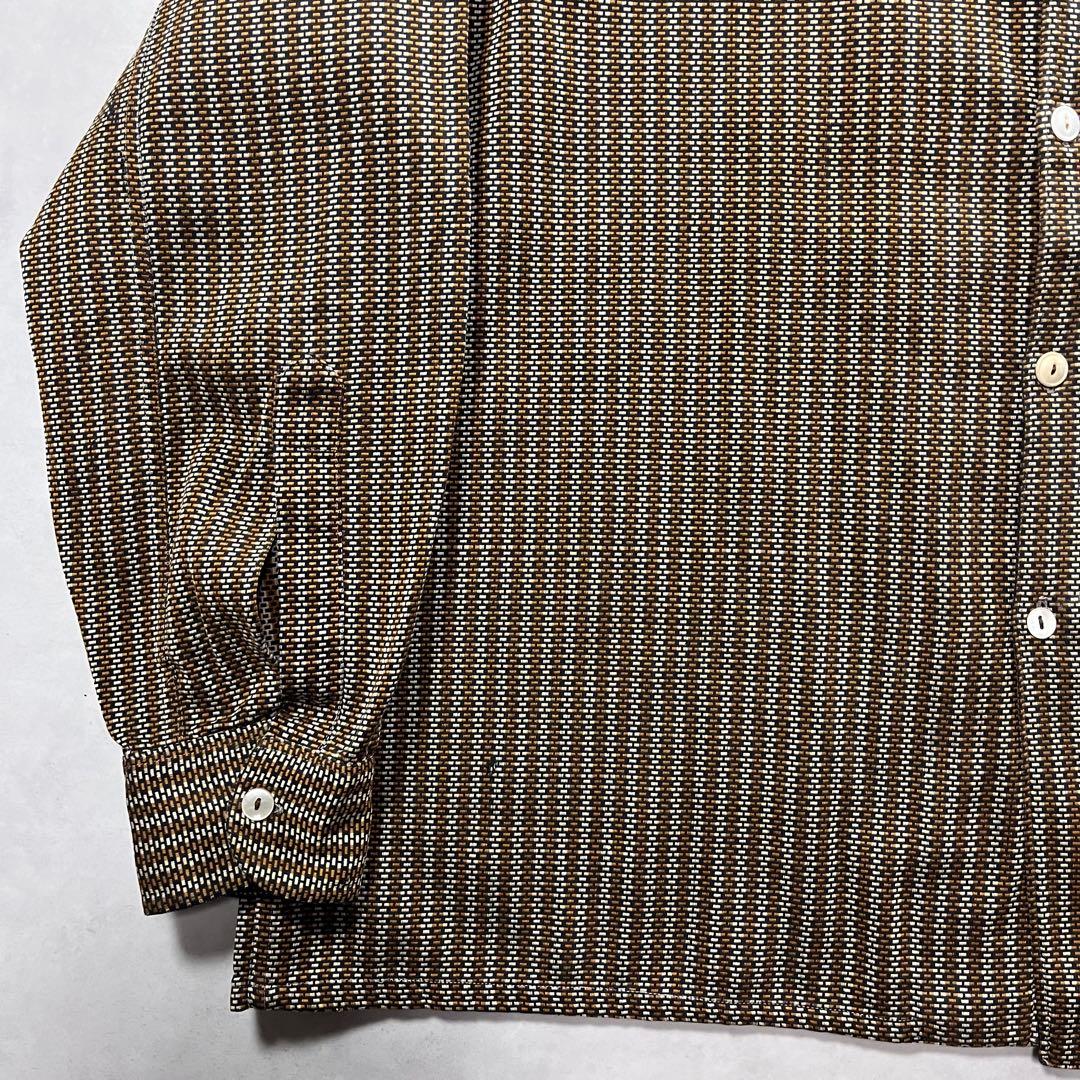 50s Lawton イタリアンカラー リゾートシャツ ドビー織り 開襟シャツ