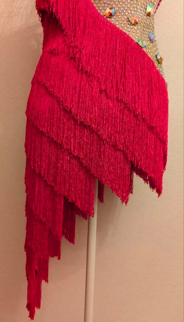 お値下】美品 ピンクラテンドレス M〜L