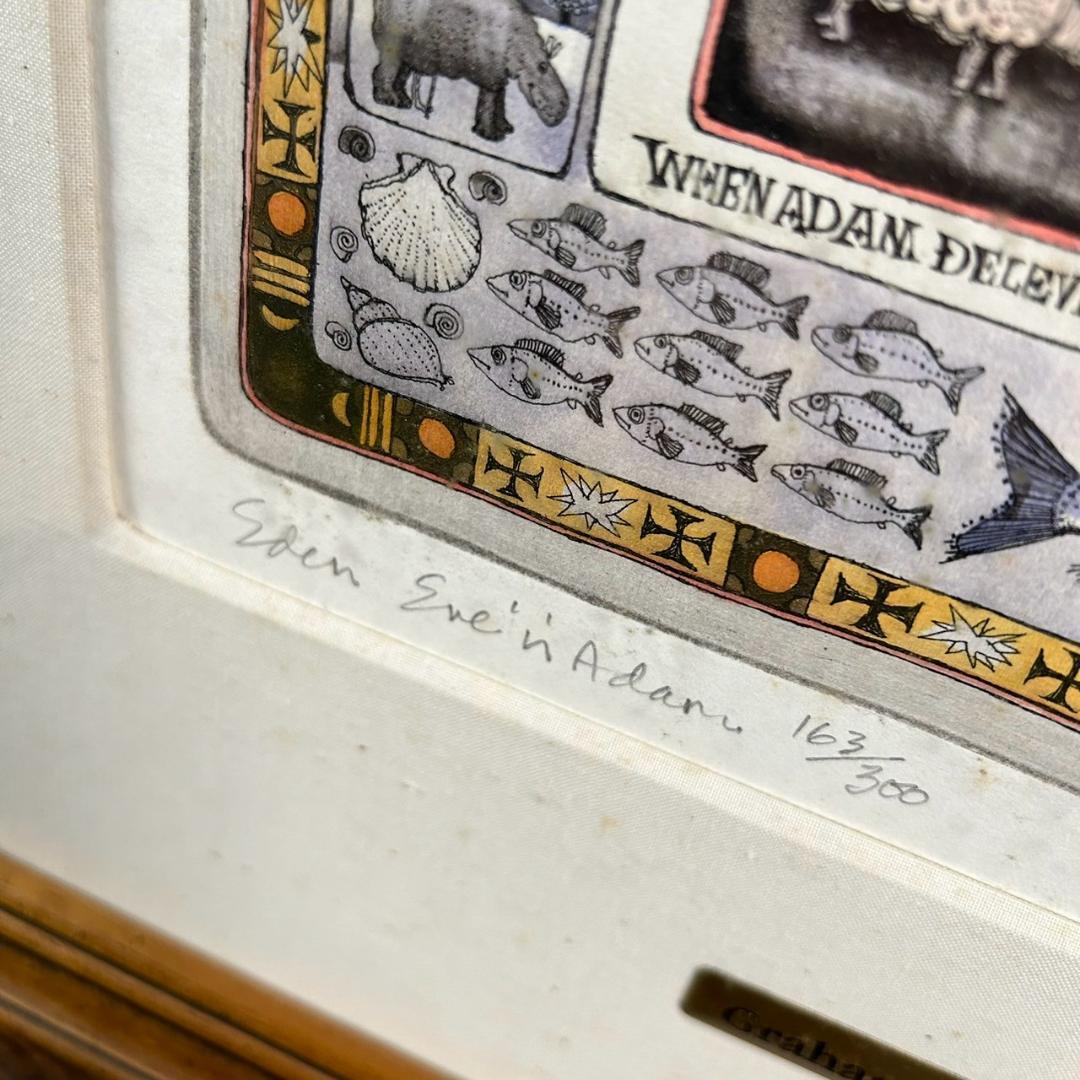 最終値下げ】グラハム・クラーク「エデンのアダムとイブ」エッチング