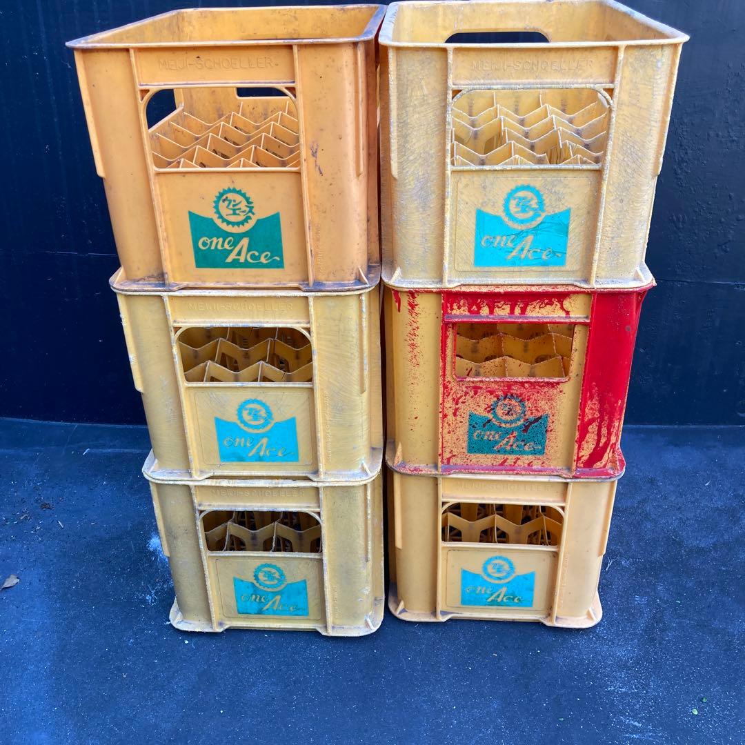 ジュース瓶ケース 6個 コンテナ ケース ボックス ビールケース