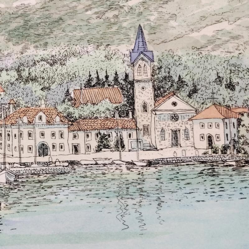 ☆織田義郎☆「Lakeside」銅版画+手彩 185/200 - メルカリ