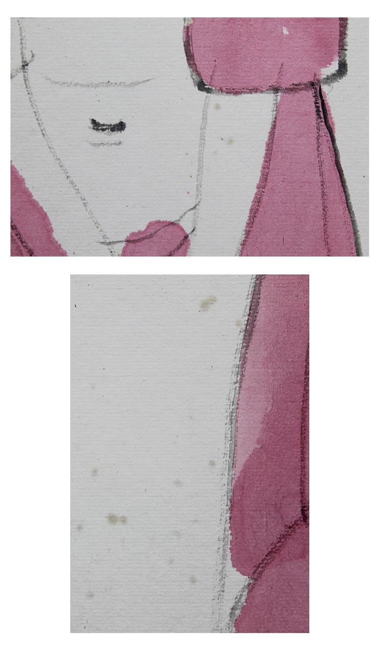 大沢昌助【ガウンの裸婦】 水彩 3号