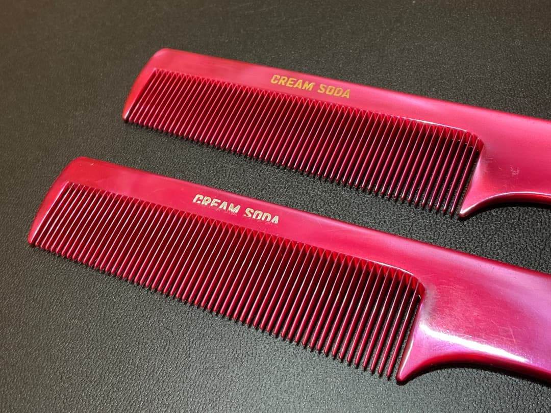 80s 当時物 クリームソーダ コーム クシ 2本セット ドクロ TEMMYE