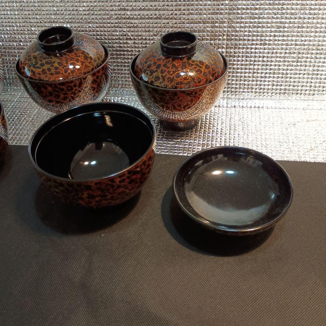 t13 津軽塗 伝統工芸品 汁椀 お椀 蓋付き椀 5セット - メルカリ