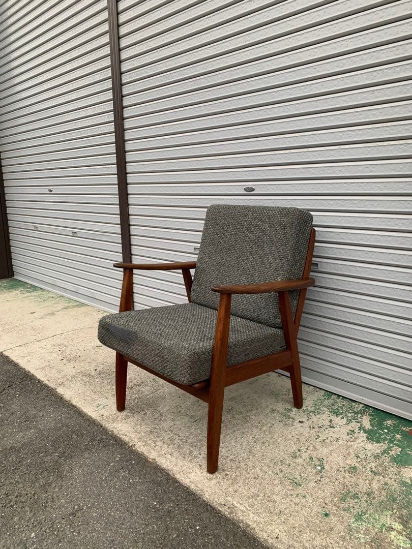 特価＊デンマーク製/チーク材/ビンテージイージーチェア① ヴィンテージ デンマーク製 チーク材×オーク材 イージーチェア①