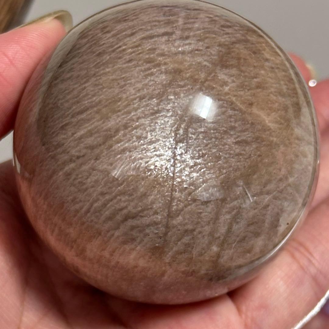 【高品質】【希少】サンムーンストーン シラー スフィア 5.5cm 天然石 台座