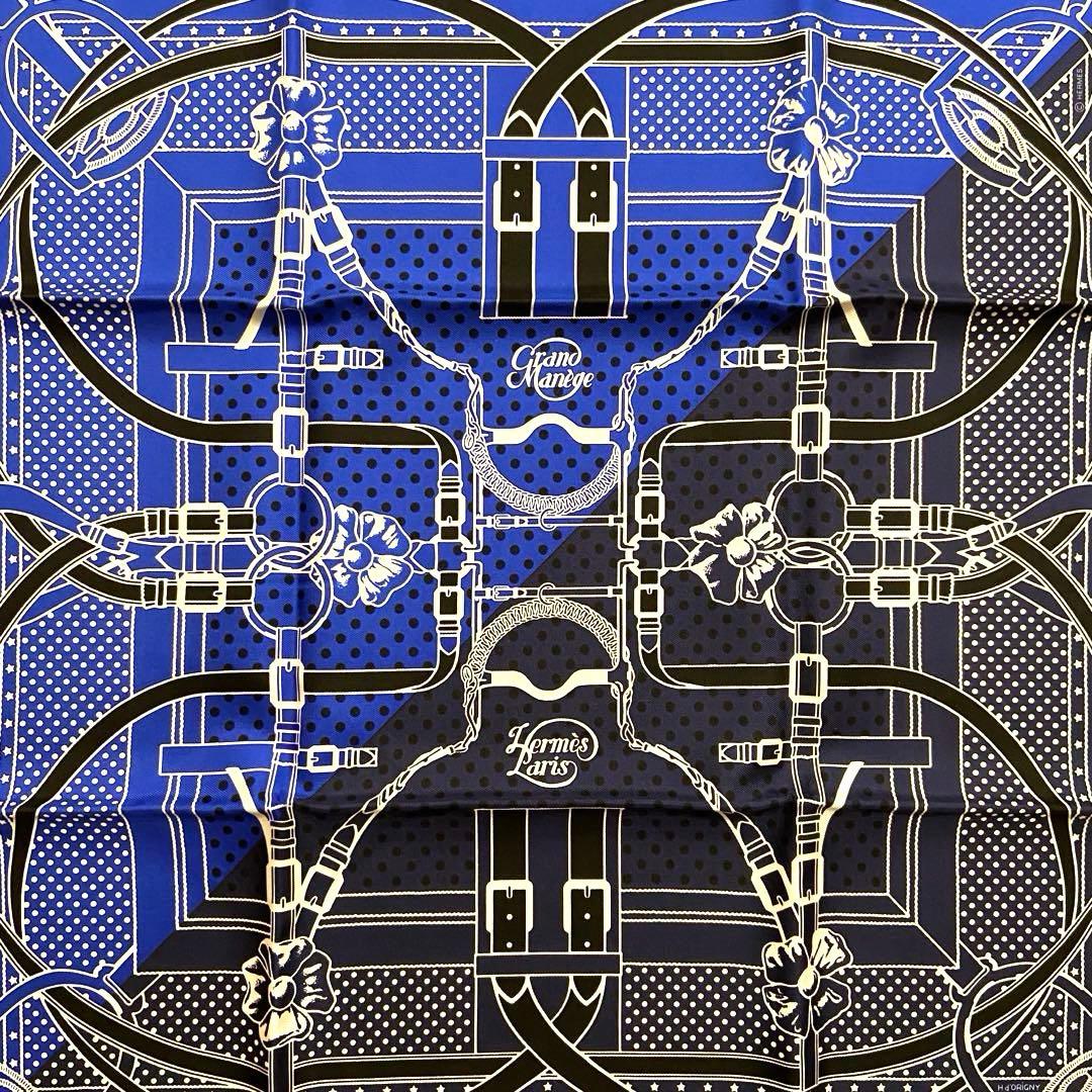 極美品 エルメス シルクスカーフ カレ55 グランマネージュ バンダナ