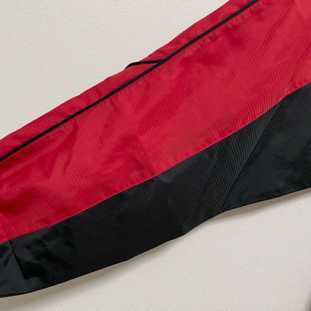 ミズノ メンズ 長袖ピステトップ ウィンドブレーカー L 赤 黒 サッカー