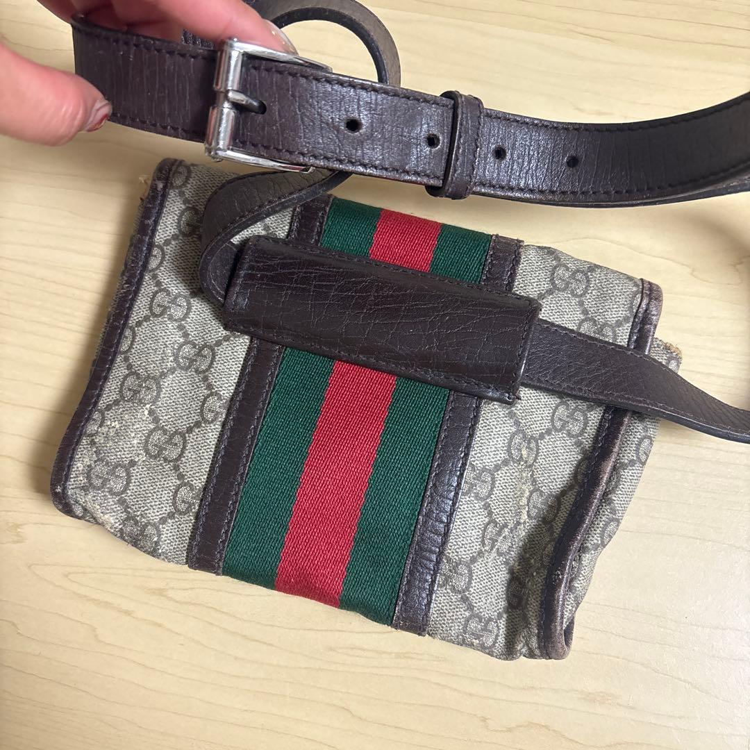 Gucci ボディバッグ ベージュ/グリーン/レッド