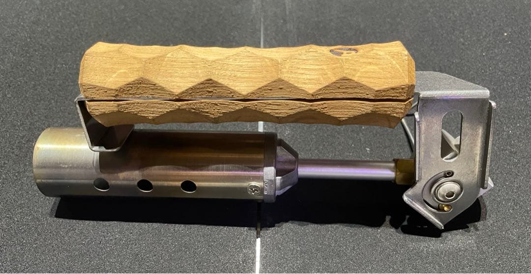 スノーピーク フォールディングトーチ アシモクラフツ 黒騎士OD缶