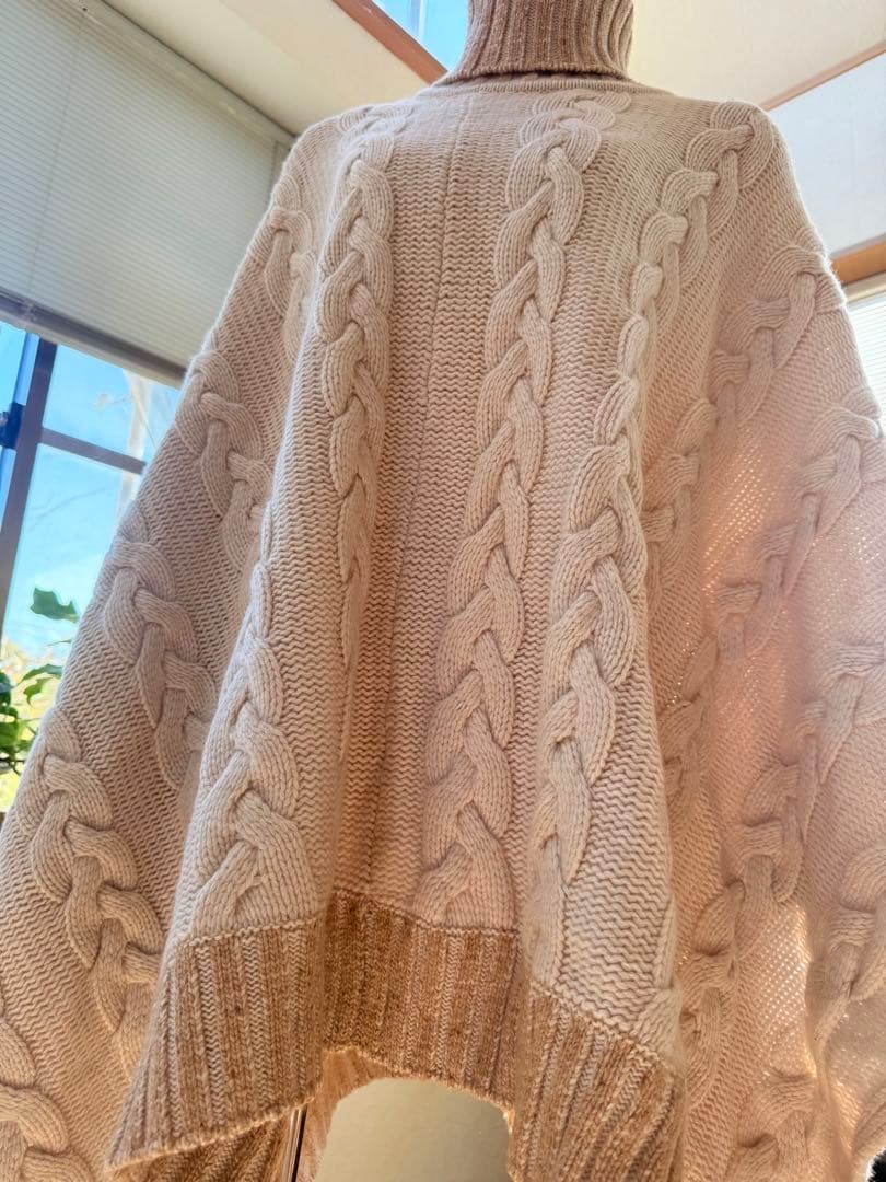 希少・美品 ジョンストンズ オブ エルガン ニット ポンチョ カシミヤ100%