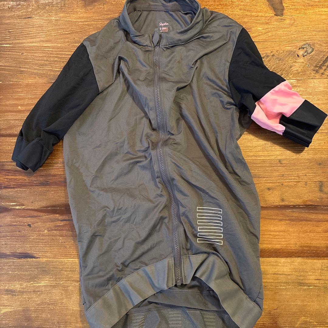 Rapha サイクルジャージ グレー/ブラック/ピンク - メルカリ